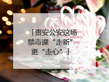 贵安公安这场禁毒课“走新”更“走心”