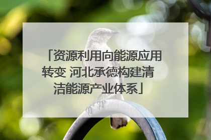 资源利用向能源应用转变 河北承德构建清洁能源产业体系
