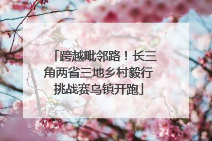 跨越毗邻路！长三角两省三地乡村毅行挑战赛乌镇开跑
