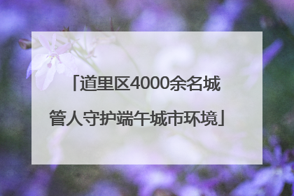 道里区4000余名城管人守护端午城市环境