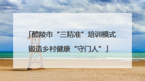 醴陵市“三精准”培训模式锻造乡村健康“守门人”