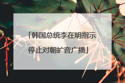 韩国总统李在明指示停止对朝扩音广播