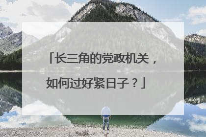 长三角的党政机关，如何过好紧日子？