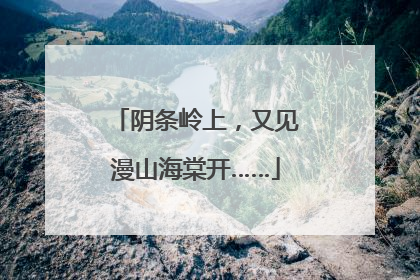 阴条岭上，又见漫山海棠开……