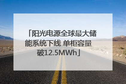 阳光电源全球最大储能系统下线 单柜容量破12.5MWh
