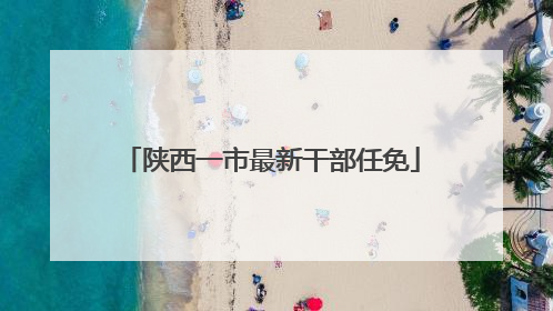 陕西一市最新干部任免