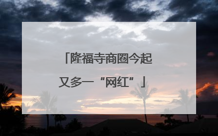隆福寺商圈今起又多一“网红”
