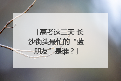 高考这三天 长沙街头最忙的“蓝朋友”是谁？