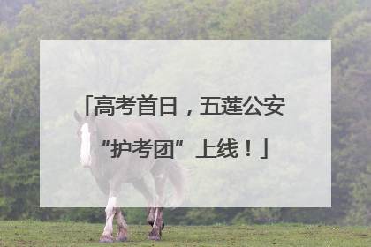 高考首日，五莲公安“护考团”上线！