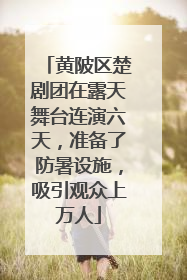 黄陂区楚剧团在露天舞台连演六天，准备了防暑设施，吸引观众上万人
