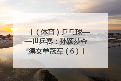 （体育）乒乓球——世乒赛：孙颖莎夺得女单冠军（6）