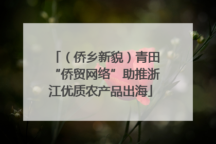 （侨乡新貌）青田“侨贸网络”助推浙江优质农产品出海