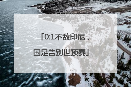 0:1不敌印尼，国足告别世预赛