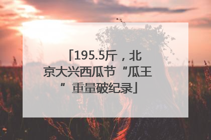 195.5斤，北京大兴西瓜节“瓜王”重量破纪录