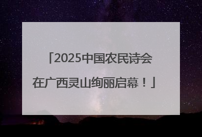 2025中国农民诗会在广西灵山绚丽启幕！