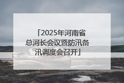 2025年河南省总河长会议暨防汛备汛调度会召开