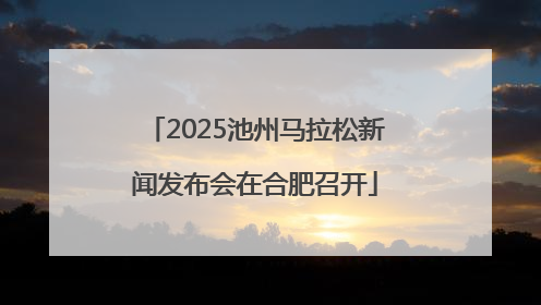 2025池州马拉松新闻发布会在合肥召开