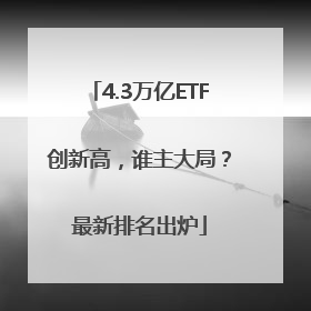 4.3万亿ETF创新高，谁主大局？最新排名出炉