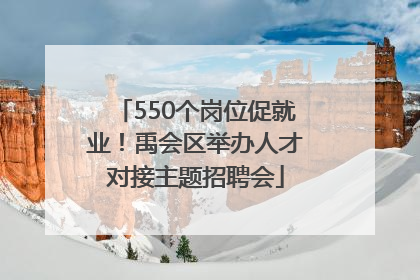 550个岗位促就业！禹会区举办人才对接主题招聘会