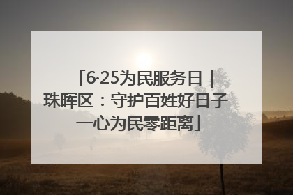 6·25为民服务日｜珠晖区：守护百姓好日子 一心为民零距离