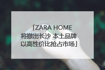 ZARA HOME将撤出长沙 本土品牌以高性价比抢占市场